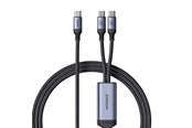 USB-kabel - Joyroom Speedy Series S-A21 2in1 USB-C - USB-C / USB-C cable 100W 1.5m - black - 6941237100764