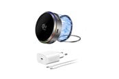 Mobiel - Adapters & Opladers - 4smarts Qi2 25W MagSafe charger set with cooling RGB space grey - 541761
