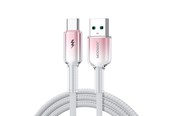 USB-kabel - Joyroom S-A42 Crystal-Clear Series 3A USB-A - USB-C cable 1.2m - white - S-A42_AC_W