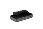 Mobiel - Adapters & Opladers - 4smarts Charging station Team 100W 1x USB-A port 5x USB-C ports includes 6 cables black - 541805