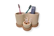 Decoratie - Simiu SNOOVA - Toothbrush Holder With Storage - Marble/Beige - 5714255012040