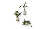 Decoratie - Simiu Flower Pot Hiders For Wall - White/Mocha - 3 pcs - 8cm high - 5714255012118