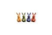 Decoratie - Simiu LUNARI - Easter bunnies in mixed colors - 4pcs - 10 cm - 5714255012491
