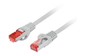 Netwerk - kabel - Lanberg patch cable - 50 cm - grey - Grijs - 0.5m - PCF6-10CU-0050-S