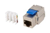 Netwerk - kabel - Lanberg keystone module - silver - Zilver - KSF6-4000