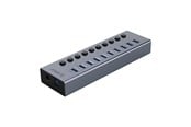 USB hub - ORICO BT2U3-10AB Hub 10x USB-A 3.0 with switches - gray USB hub - 10 - USB 3.0 - Grijs - BT2U3-10AB-EU-GY-BP