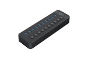 USB hub - ORICO CT2U3-10AB 10x USB-A 3.0 Hub with Switches - Black USB hub - 10 - USB 3.0 - Zwart - CT2U3-10AB-EU-BK-BP