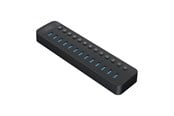 USB hub - ORICO CT2U3-13AB 13x USB-A 3.0 Hub with Switches - Black USB hub - 13 - USB 3.0 - Zwart - CT2U3-13AB-EU-BK-BP