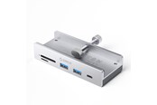 USB hub - ORICO MH5PC Hub Clamp-Mounted USB-C / 2x USB-A 3.2 + 1x USB-C 3.2 + 1x SD&TF - Silver USB hub - 5 - USB 3.2 - Grijs - MH5PC-10-SV-BP