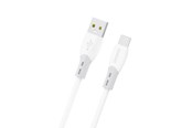 USB-kabel - Dudao L25ST 5 A USB-A - USB-C Cable with Soft Silicone Braid 1 m - White - 6976625336364
