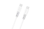 USB-kabel - Dudao L25SC 60W USB-C - USB-C Cable with Soft Silicone Braid 1m - White - 6976625336326