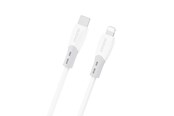 USB-kabel - Dudao L25SX 30W USB-C - Lightning Cable with Soft Silicone Braid 1m - White - 6976625336333