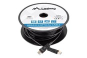 Beelscherm- en tv-kabel - Lanberg HDMI cable with Ethernet - 30 m - CA-HDMI-30FB-0300-BK