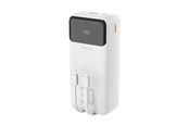 Powerbank - Dudao K15Max 30000mAh PD 22.5W Powerbank with USB-C and Lightning Cables - White Powerbank - Wit - 30000 mAh - 6977196682485
