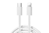 USB-kabel - Joyroom S-A45 Ben Series 30W Cable (USB-C - Lightning) Braided 1m - White - S-A45_CL_W