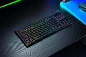 Toetsenbord - Razer BlackWidow V4 Low-Profile TKL HyperSpeed - Orange Mechanical - Gaming Toetsenbord - Zonder Numpad - Engels (US international) - Zwart - RZ03-05450700-R3M1