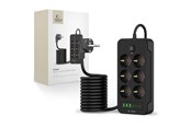 Mobiel - Adapters & Opladers - Tech-Protect Power Strip PC6X6 6 Sockets 240V + 3xUSB-A + 3xUSB-C 200cm - Black - 5906302310586