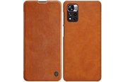Mobiel - Covers & Cases - Nillkin Qin Case Case for Xiaomi Redmi Note 11 Pro+ (China) / Redmi Note 11 Pro (China) / Mi11i HyperCharge Camera Cover Holster Cover Flip Case Brown - 6902048234987