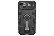 Mobiel - Covers & Cases - Nillkin CamShield Armor Pro Magnetic Case iPhone 14 Plus MagSafe Armored Cover Stand Ring Black - 6902048248830
