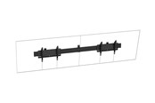 Muurbevestigingen, AV-bevestigingen & AV-meubels - Vision mounting kit - heavy-duty - for 2 LCD displays - landscape - black - Max 120 kg - recommended for 75" - VFM-MNU/L2X75