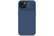 Mobiel - Covers & Cases - Nillkin  CamShield Silky Silicone Case iPhone 14 Plus Case Cover with Camera Cover Blue - 6902048249301