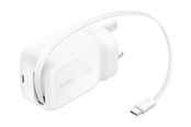 Mobiel - Adapters & Opladers - Belkin UltraCharge power adapter - retractable GAN - USB-C - 45 Watt - WCH023MYWH