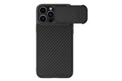 Mobiel - Covers & Cases - Nillkin Synthetic Fiber S Case iPhone 14 Pro Max Case with Camera Cover Black - 6902048249806