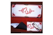 Muis - Lexip - Initiate Bundle - mouse - USB-A - black gold red white - with Ubisoft mouse pad and Assassin's Creed Shadows - Muis - 6 knoppen - Goud - UBXLXBOX001