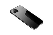 Mobiel - Covers & Cases - Hurtel Clear Color Case TPU Gel Cover with a Metallic Frame for Samsung Galaxy A13 5G Black - 5907769348174