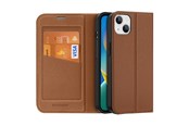 Mobiel - Covers & Cases - Dux Ducis Skin X2 Case for iPhone 14 Plus Magnetic Flip Cover Brown - 6934913034521