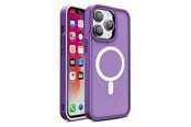 Mobiel - Covers & Cases - Hurtel Magnetic Color Matte Case for iPhone 15 Plus - Purple - 5907769357114