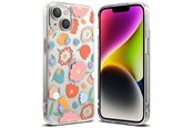 Mobiel - Covers & Cases - Ringke Fusion Design Armored Case Cover with Gel Frame iPhone 14 Plus Transparent (Floral) (FD637E31) - 8809881265544