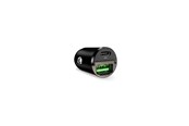 Mobiel - Adapters & Opladers - Puro Mini 30W Power Delivery USB-C USB-A Car Charger - Black - FCMCHUSBAC30WBLK