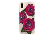 Mobiel - Covers & Cases - GUESS Flower Desire Red Rose iPhone X Case - Transparent - GUHCPXROSTR