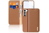 Mobiel - Covers & Cases - Dux Ducis Hivo Samsung Galaxy S23+ Case Flip Cover Wallet Stand RFID Lock Brown - 6934913031766