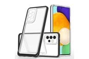 Mobiel - Covers & Cases - Hurtel Clear 3in1 Case for Samsung Galaxy A73 Frame Cover Gel Black - 5907769339684