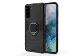 Mobiel - Covers & Cases - Hurtel Ring Armor Tough Hybrid Case Cover + Magnetic Holder for Samsung Galaxy S22 + (S22 Plus) Black - 5907769339967