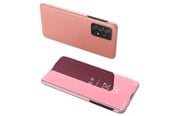 Mobiel - Covers & Cases - Hurtel Clear View Case Flip Cover for Samsung Galaxy A73 Pink - 5907769340017