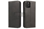 Mobiel - Covers & Cases - Hurtel Magnet Case elegant Case Cover with a Flap and Stand Function for Samsung Galaxy A73 Black - 5907769340321