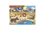 Puzzels - Melissa & Doug Wooden Peg Puzzle Safari Hout - 9054/51200