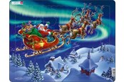 Puzzels - Larsen Puzzles Santa in Nordic Light (26) - LA-XM1