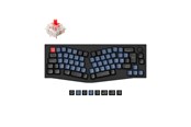 Toetsenbord - Keychron Q8 QMK Wired 65% Alice Layout - Gateron G Pro Red - Ergonomisch toetsenbord - Noords - Zwart - Q8-M1-BO