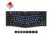 Toetsenbord - Keychron V10 - keyboard - QMK custom alice layout fully assembled knob mechanical - 75% - QWERTY - Nordic - frosted black Input Device - Toetsenbord - Noords - Blauw - V10-C3-BO