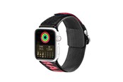 Smartwatch - Accessoires - Dux Ducis Strap (Outdoor Version) Apple Watch Ultra Strap SE 9 8 7 6 5 4 3 2 1 (49 45 44 42 mm) Nylon Strap Bracelet Black/Red - 6934913035351