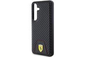 Mobiel - Covers & Cases - Ferrari Carbon Stitched Bottom Case for Samsung Galaxy S24 - Black - 3666339242565