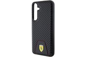 Mobiel - Covers & Cases - Ferrari Carbon Stitched Bottom Case for Samsung Galaxy S24+ - Black - 3666339242572