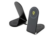 Mobiel - Adapters & Opladers - Ferrari Printed Logo MagSafe Foldable 2-in-1 Wireless Charger 15W - Black - 3666339170851
