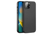 Mobiel - Covers & Cases - Dux Ducis Grit Leather Case for iPhone 14 Plus Elegant Faux Leather Case (MagSafe Compatible) Black - 6934913036945