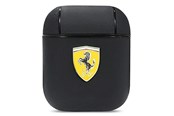 Mobiel - Covers & Cases - Ferrari On Track Leather Case for AirPods 1/2 - Black - 3666339046835