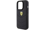 Mobiel - Covers & Cases - Ferrari Quilted Metal Logo iPhone 15 Pro Case - Black - 3666339171056